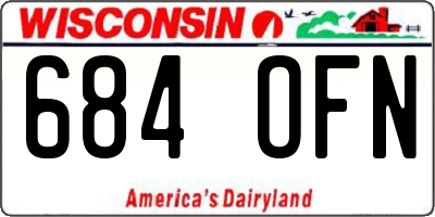 WI license plate 684OFN