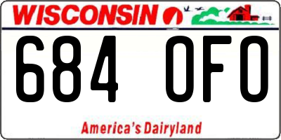 WI license plate 684OFO