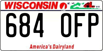 WI license plate 684OFP