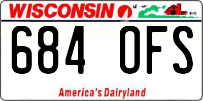 WI license plate 684OFS