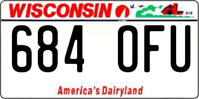 WI license plate 684OFU