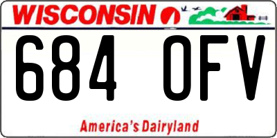 WI license plate 684OFV