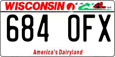 WI license plate 684OFX