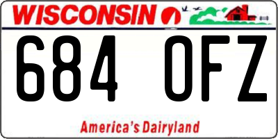 WI license plate 684OFZ