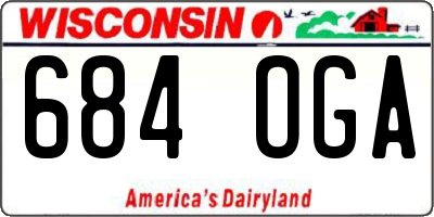 WI license plate 684OGA