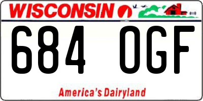 WI license plate 684OGF