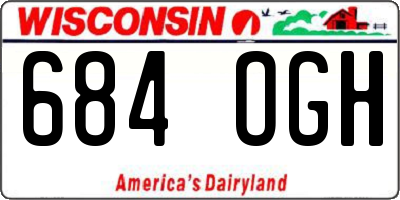 WI license plate 684OGH