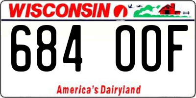 WI license plate 684OOF