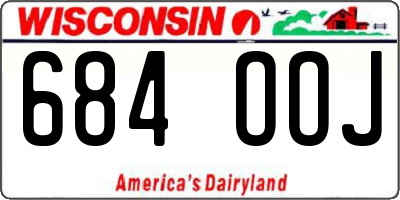WI license plate 684OOJ