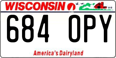 WI license plate 684OPY