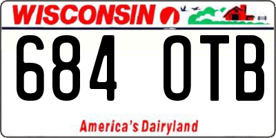 WI license plate 684OTB
