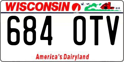 WI license plate 684OTV