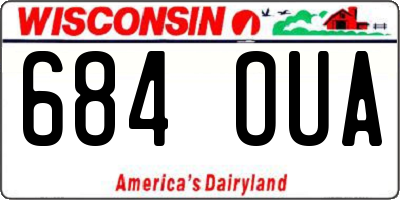 WI license plate 684OUA