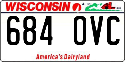 WI license plate 684OVC