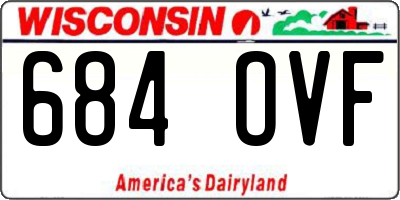 WI license plate 684OVF