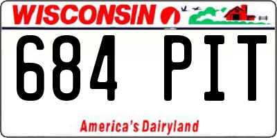 WI license plate 684PIT