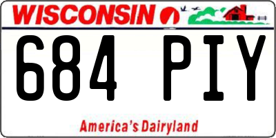 WI license plate 684PIY