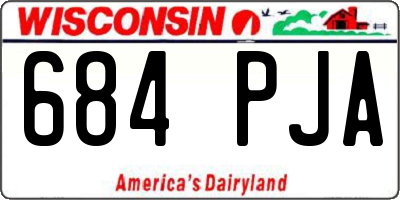 WI license plate 684PJA