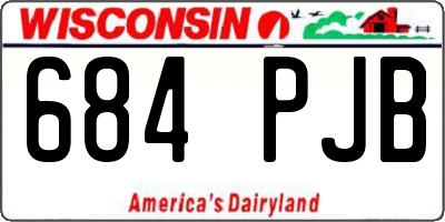 WI license plate 684PJB