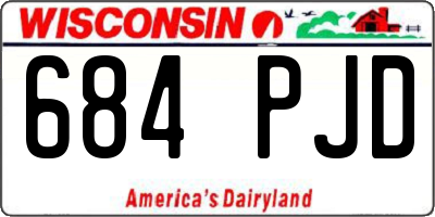 WI license plate 684PJD
