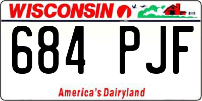 WI license plate 684PJF
