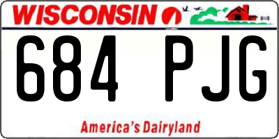 WI license plate 684PJG