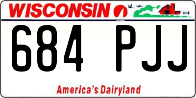 WI license plate 684PJJ