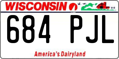 WI license plate 684PJL