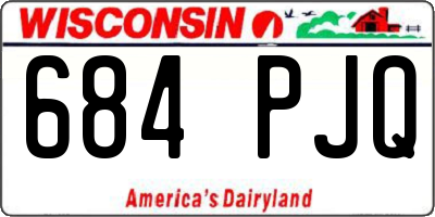 WI license plate 684PJQ