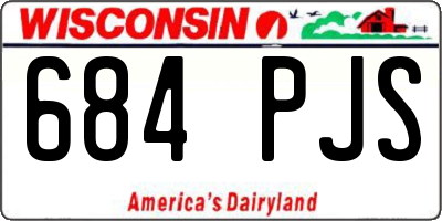 WI license plate 684PJS