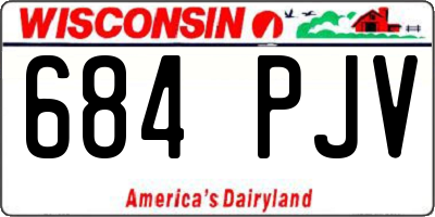 WI license plate 684PJV