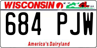 WI license plate 684PJW