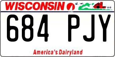 WI license plate 684PJY