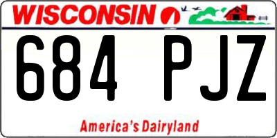 WI license plate 684PJZ