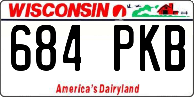 WI license plate 684PKB