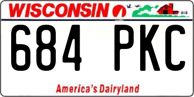 WI license plate 684PKC