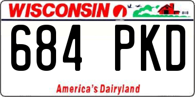 WI license plate 684PKD
