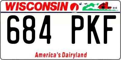 WI license plate 684PKF