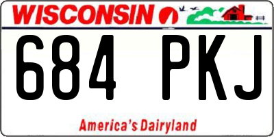 WI license plate 684PKJ