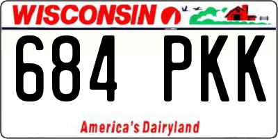 WI license plate 684PKK