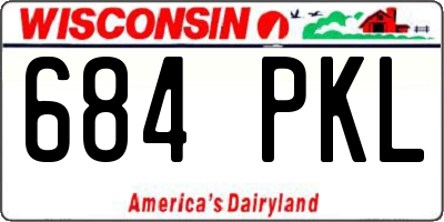 WI license plate 684PKL