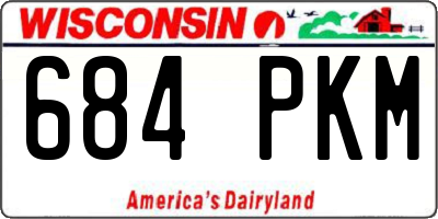 WI license plate 684PKM