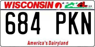 WI license plate 684PKN