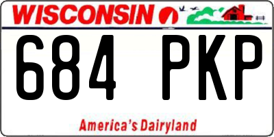 WI license plate 684PKP