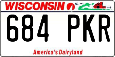 WI license plate 684PKR