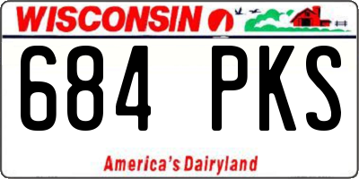WI license plate 684PKS