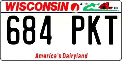 WI license plate 684PKT