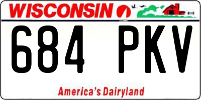 WI license plate 684PKV