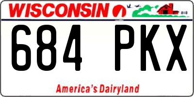 WI license plate 684PKX