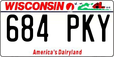 WI license plate 684PKY
